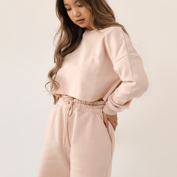 Blush Sweat Shorts + Sweater Set - Picture 2 of 3